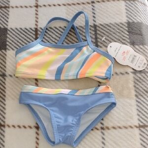 Wonder Nation Colorful Striped Bikini Set